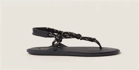 miu miu riviere cord and leather sandals|Miu Miu Riviere Cord & Leather Sandal (Women) .